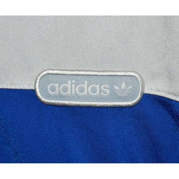 Adidas Blue & White Split Firebird Jacket Men's Large L Color Block Classic - Picture 3 of 11